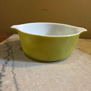 Vintage‎ Pyrex 1  1/2 PT #472 Avocado Green Casserole Dish Bowl